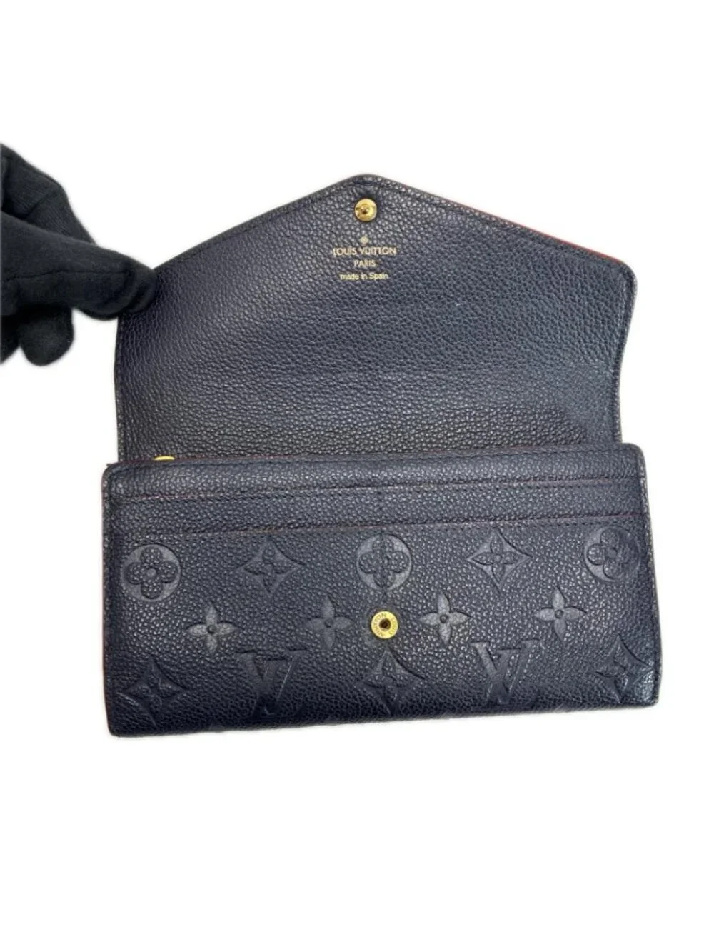 Louis Vuitton Bifold Wallet Portefeuille Sarah Navy